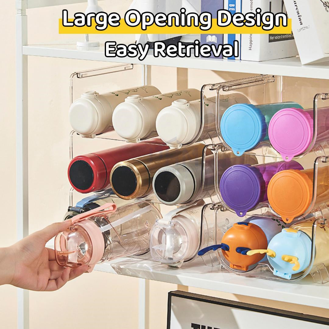 SG Acrylic Multi-Layer Water/Thermos/Sports Cup Holder Bottle Holder Cup Holder Wine Rack Kitchen Storage Holder Stacked Cabinet