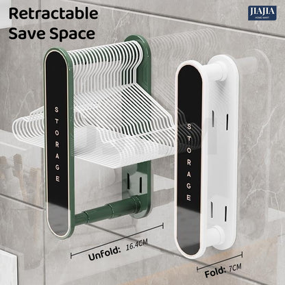 SG IN STOCK Clothes hanger storage no need drill balcony multi-functional retractable wall-mounted wall hanging clothes storage rack