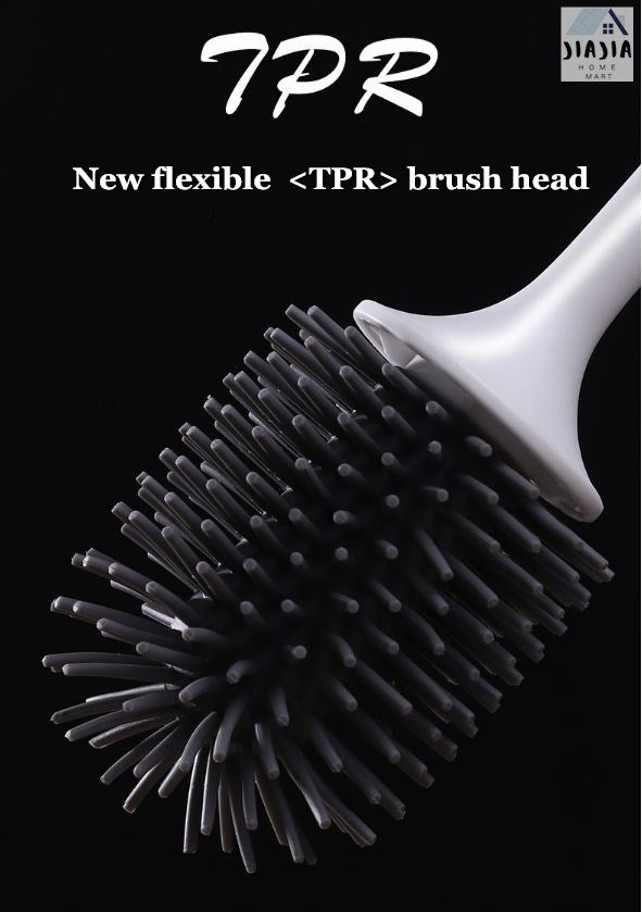 Wall-Mounted Toilet Brush & Brush Holder