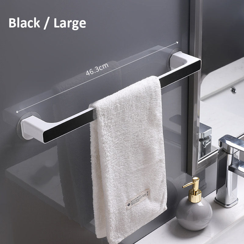 <Ultra Strong Glue> Punch free Bathroom Towel Rack Towel Hanger Bathroom Organizer Long Towel Rack