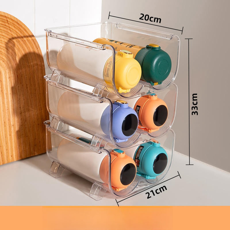 SG Acrylic Multi-Layer Water/Thermos/Sports Cup Holder Bottle Holder Cup Holder Wine Rack Kitchen Storage Holder Stacked Cabinet