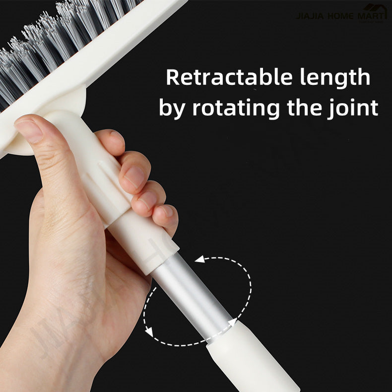 Retractable V-Shaped Floor Brush for Gap Cleaning with Strong Bristle