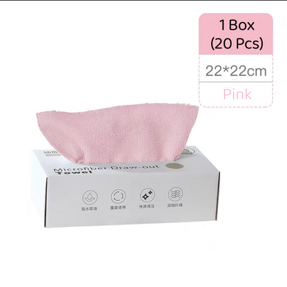 SG 20pcs Micro Fiber Cloth/ Kitchen Table Cloth/ Reusable Multipurpose Cleaning Towel/ Car Wash Cloth/ Disposable