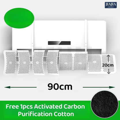 8 Leaf Adjustable Air Conditioner Wind Deflector/ Universal Installation-free Anti-direct Blowing Wind Shield/ Wall-mounted