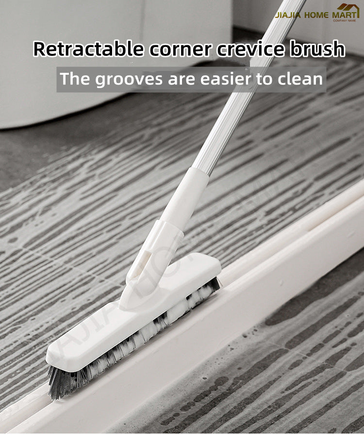 Retractable V-Shaped Floor Brush for Gap Cleaning with Strong Bristle