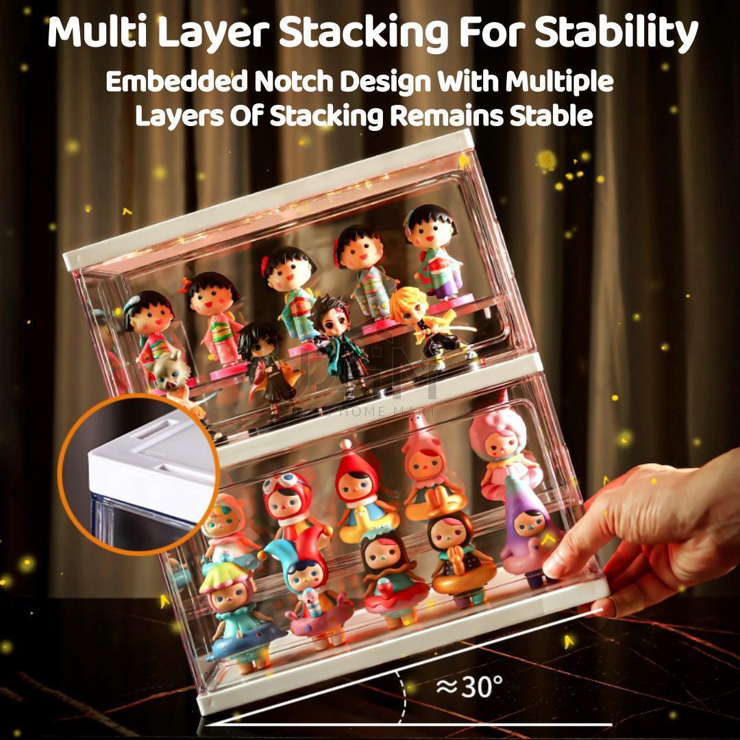 Toy Display Storage Box Transparent Case Storage Box Figure Display Doll Pop Mart Dust Proof Cabinet Jewelry Cosmetic Organiser Figurine