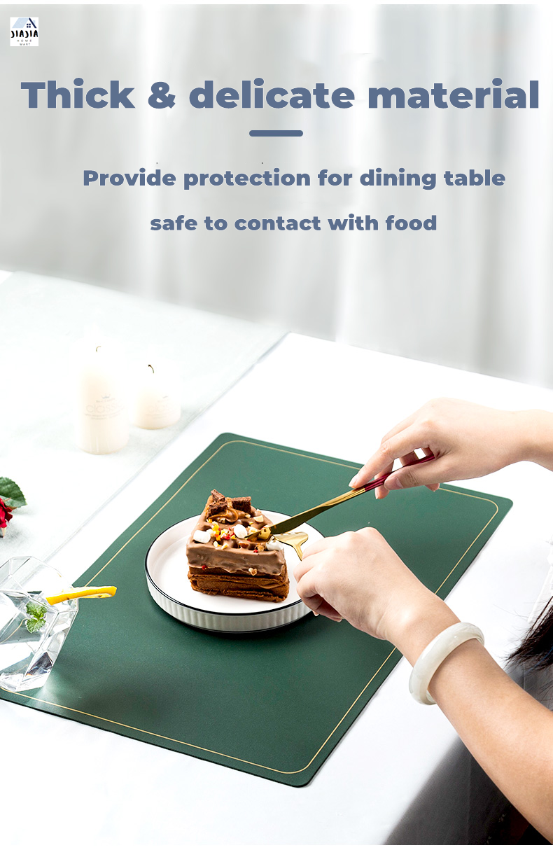 Nordic Style Leather Placemat Washable & Water Oil Proof