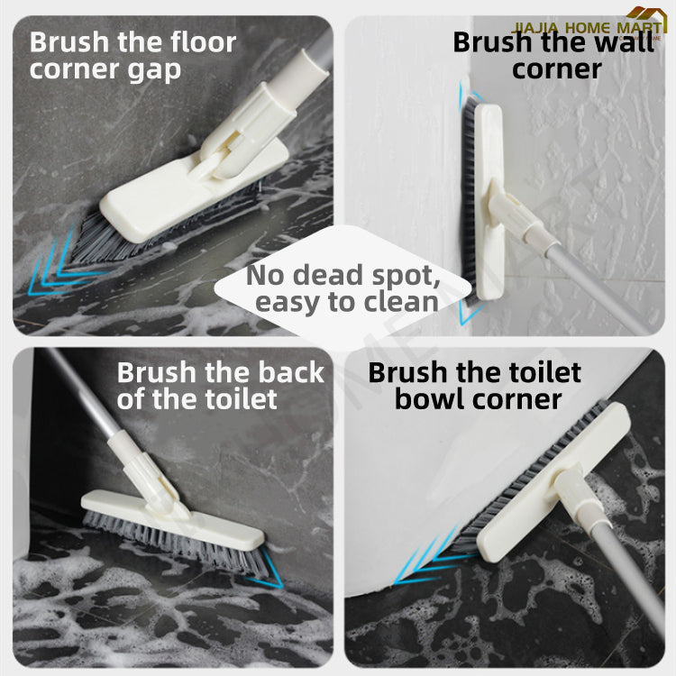 Retractable V-Shaped Floor Brush for Gap Cleaning with Strong Bristle