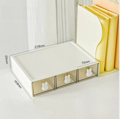 4 Tier Desktop Organiser Stationery Drawer Desk Organizer Makeup Storage Box Dressing Table Cosmetic Storage Box