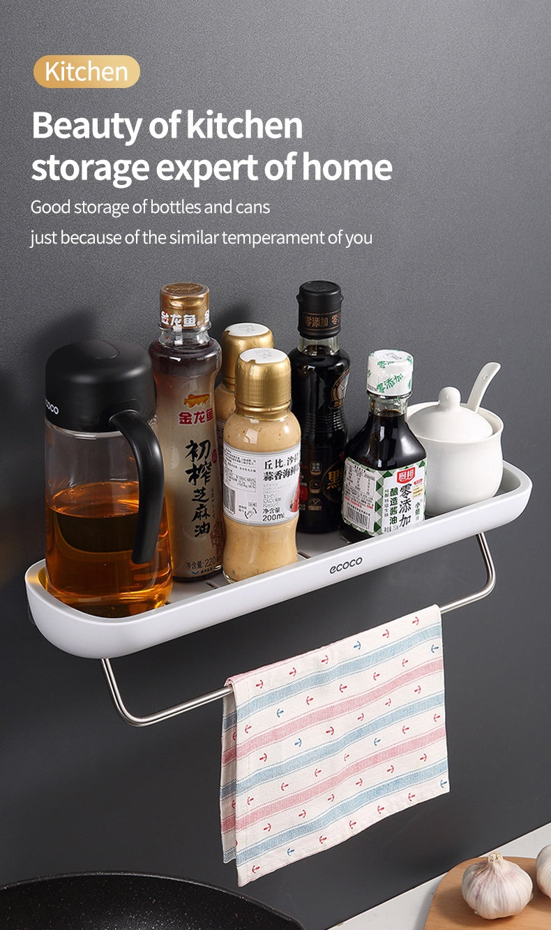 Wall Mounted Bathroom Storage Shelf Rack for Shampoo Bottles Organizer