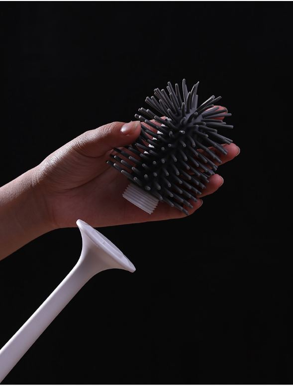 Wall-Mounted Toilet Brush & Brush Holder