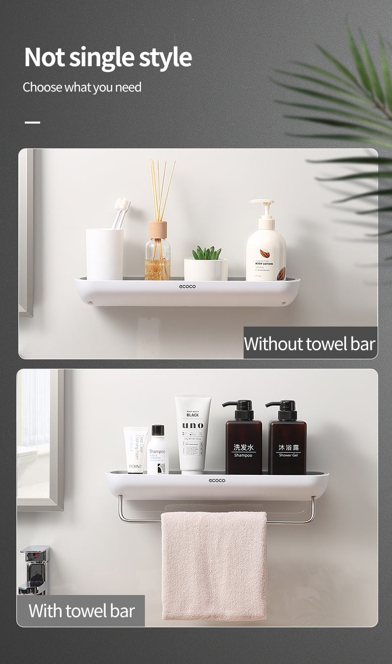 Wall Mounted Bathroom Storage Shelf Rack for Shampoo Bottles Organizer