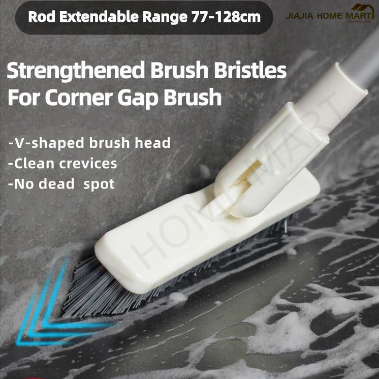 Retractable V-Shaped Floor Brush for Gap Cleaning with Strong Bristle