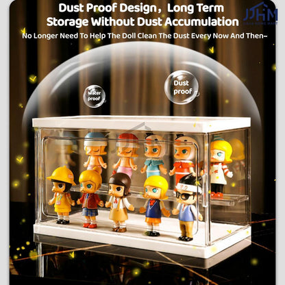 Toy Display Storage Box Transparent Case Storage Box Figure Display Doll Pop Mart Dust Proof Cabinet Jewelry Cosmetic Organiser Figurine