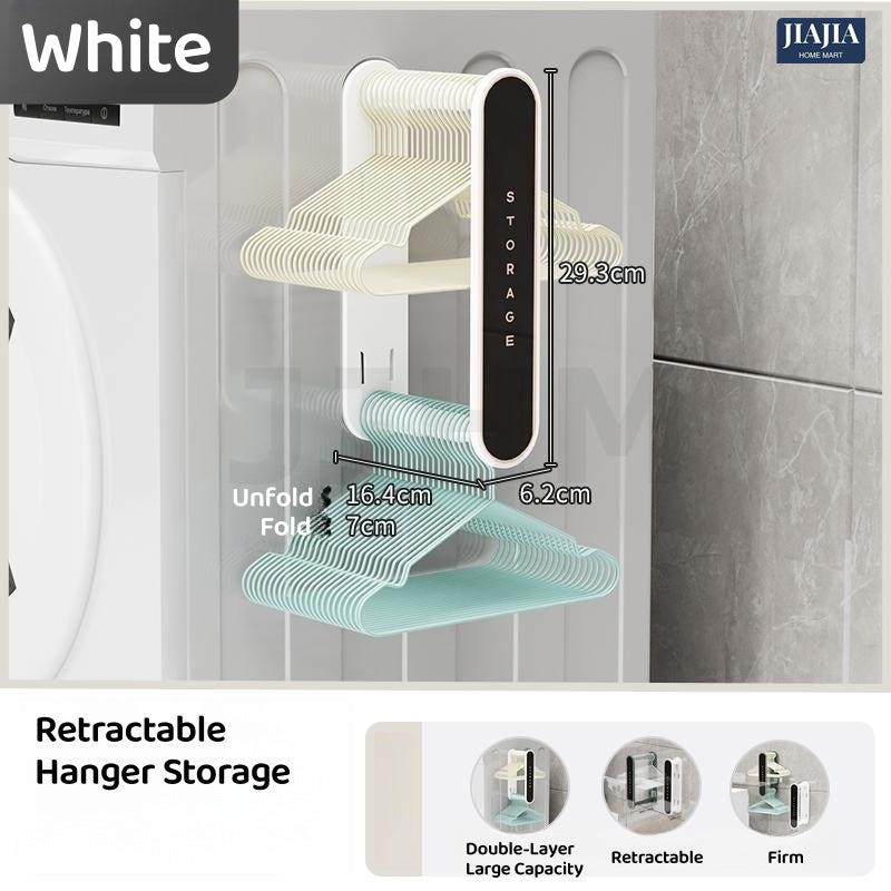 SG IN STOCK Clothes hanger storage no need drill balcony multi-functional retractable wall-mounted wall hanging clothes storage rack