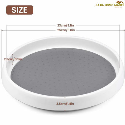 360 Rotating Kitchen Storage Rack Condiments Sauce Tray