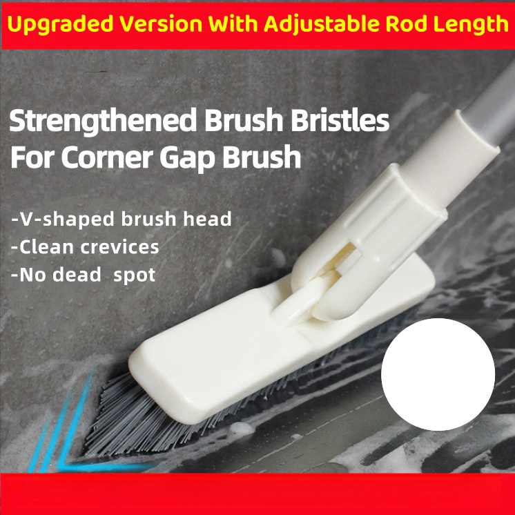 3 In 1 Floor Brush, Bathroom Brush, Seam Brush, Tile Long Handle, Wall Washing, Toilet Cleaning