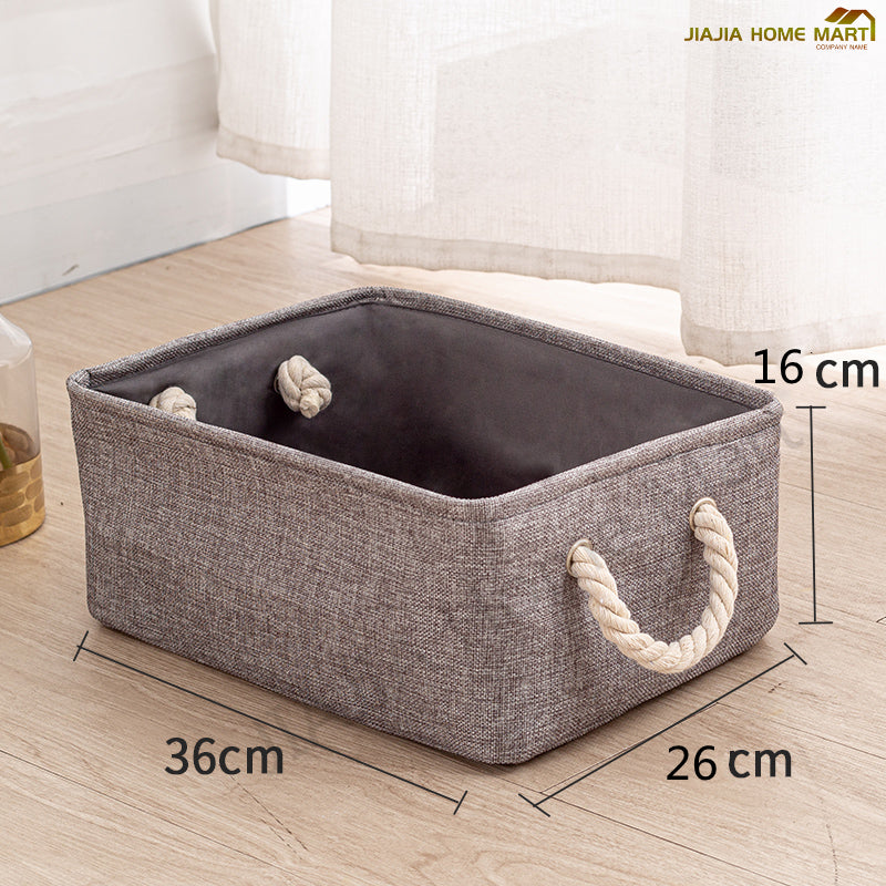 Cotton Linen Folding Storage Basket