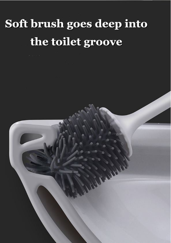 Wall-Mounted Toilet Brush & Brush Holder