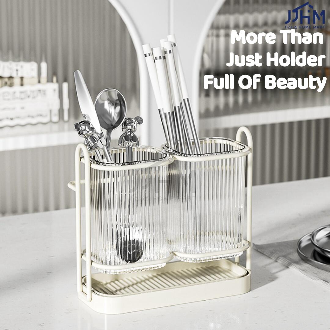 Kitchen Cutlery Organizer Knife Stand Plastic Drain Storage Holder Spoon Fork Chopstick Kitchenware