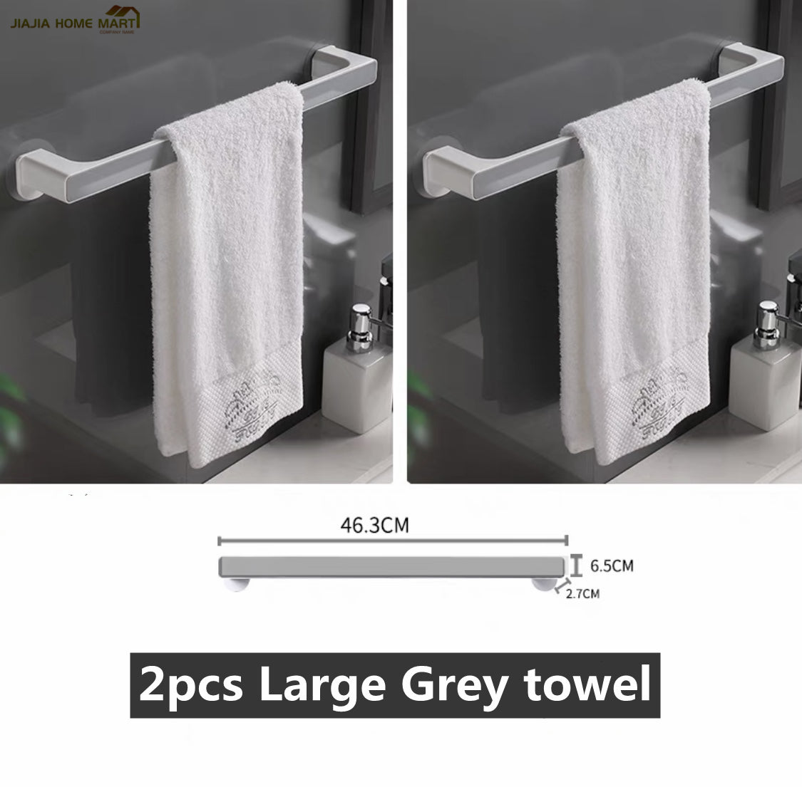 <Ultra Strong Glue> Punch free Bathroom Towel Rack Towel Hanger Bathroom Organizer Long Towel Rack