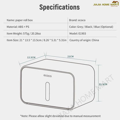 Waterproof Wall Mounted Roll Paper Dispenser