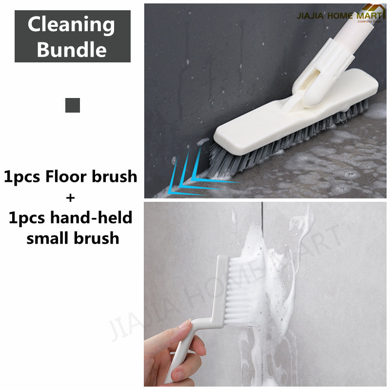 Retractable V-Shaped Floor Brush for Gap Cleaning with Strong Bristle