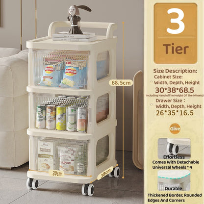 Infant toddler baby Nursery Storage trolley cart / snacks rack - 2/3/4 tier Furniture Full Set Kitchen Trolley Rolling Utility Cart Bedroom Storage Rack Bathroom Organizer Gap Shelf With Wheels