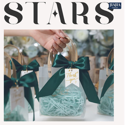 Gift Bag with Ribbon and Raffia Door Gift Bag Thank You Bag Birthday Bag Gift Bag for Wedding and Party Day Teachers' Day