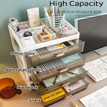 Load image into Gallery viewer, 4 Tier Desktop Organiser Stationery Drawer Desk Organizer Makeup Storage Box Dressing Table Cosmetic Storage Box
