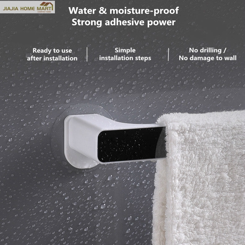 <Ultra Strong Glue> Punch free Bathroom Towel Rack Towel Hanger Bathroom Organizer Long Towel Rack