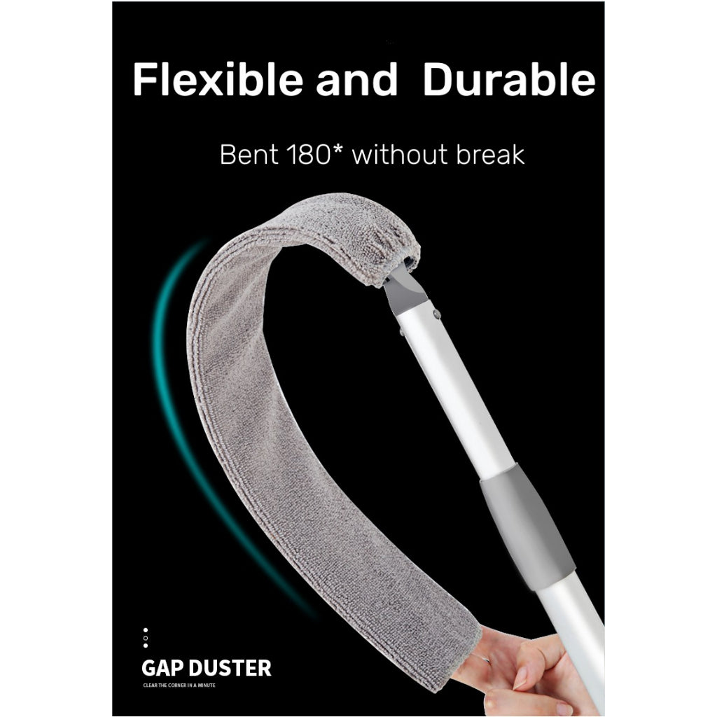 Extendable Gap Duster with Aluminum Rod Microfiber Cotton