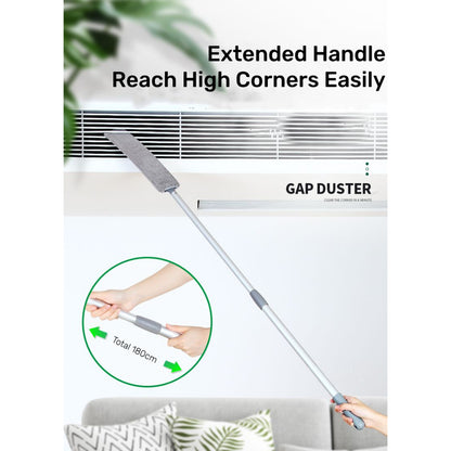 Extendable Gap Duster with Aluminum Rod Microfiber Cotton