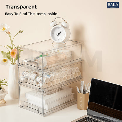 <Buy 3 Free 1> Stackable Transparent Acrylic Drawer Organizer Storage Box