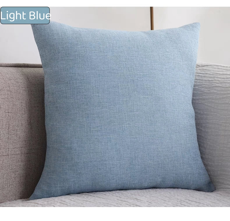 SG Nordic Sofa Pillow Cushion Case Cover Throw Pillow Case Cover Zipper Pillowcase Solid Color Simplistic Design